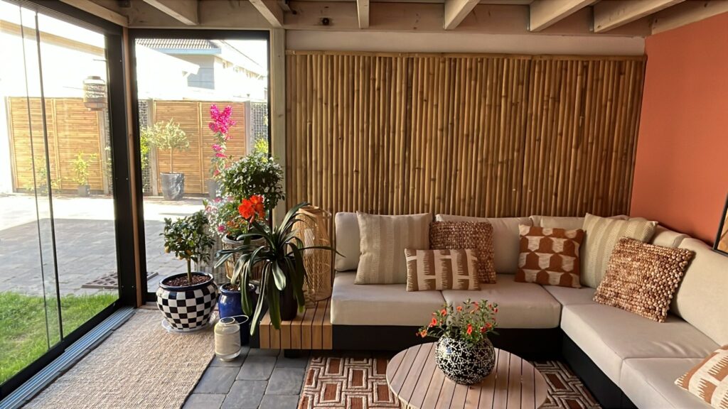 Recinzione in bambù Stripe - 90 x 180 cm - Naturale - Doghe verticali - Eviro Bambù