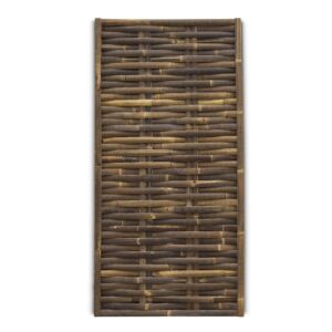 Recinzione in bambù intrecciato orizzontale - 90 x 180 cm - Scuro - Eviro Bambù