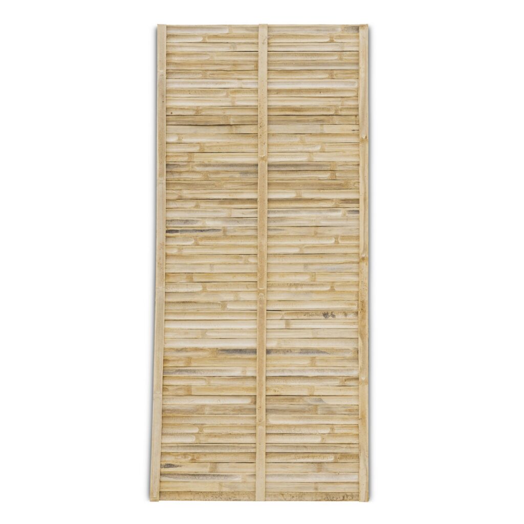 Steccato in bambù Stripe - 90 x 200 cm - Scuro - Doghe orizzontali - Eviro Bambù